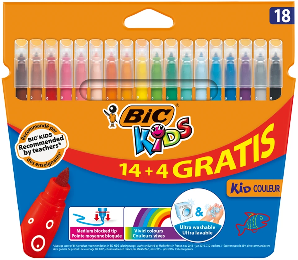 BIC KIDS 18K PLAUNAMAS SPALVOTAS TRIPS