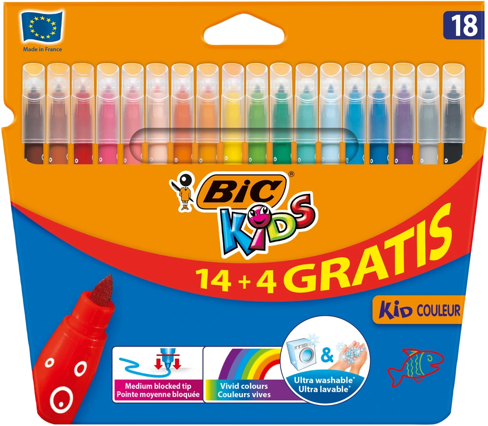 BIC KIDS 18K PLAUNAMAS SPALVOTAS TRIPS