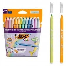 Bic Kids Kid Couleur Pastel flomasteriai, 12 vnt.