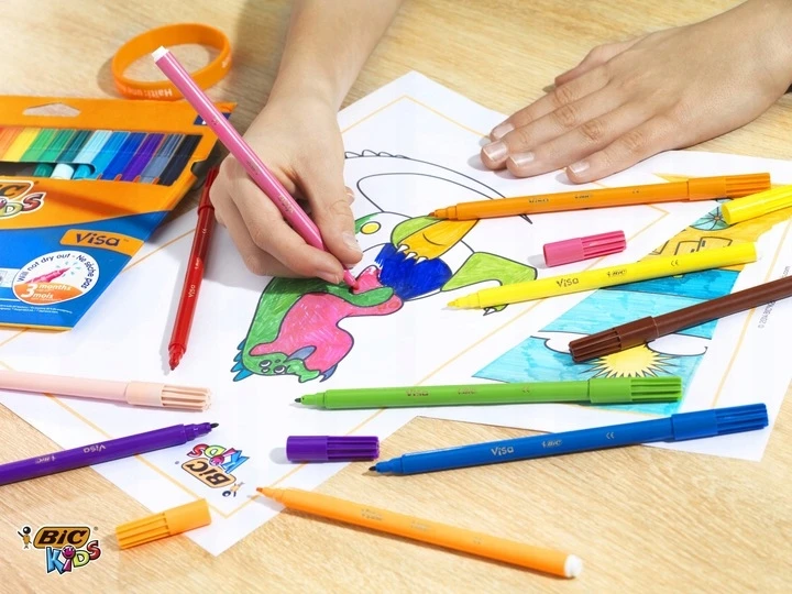 Flomasteriai BIC KIDS VISA 897098, 24 vnt.