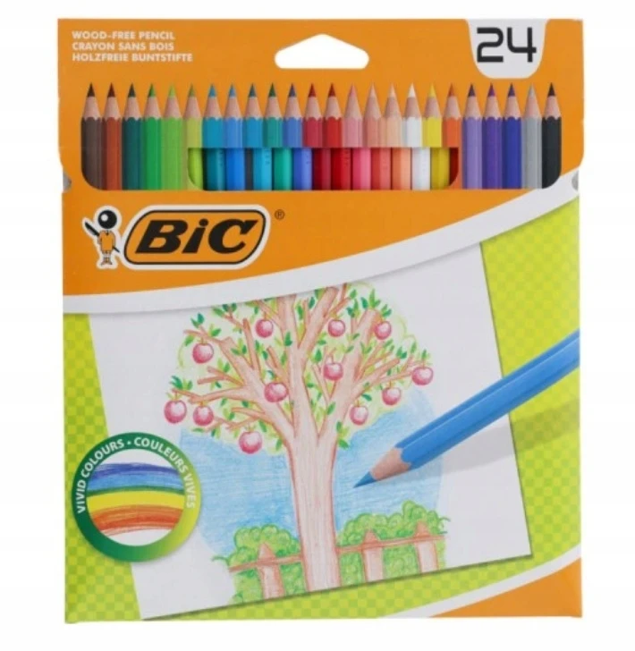Bic markas žymekliai, 24 spalvos, plonas galiukas, vaikams