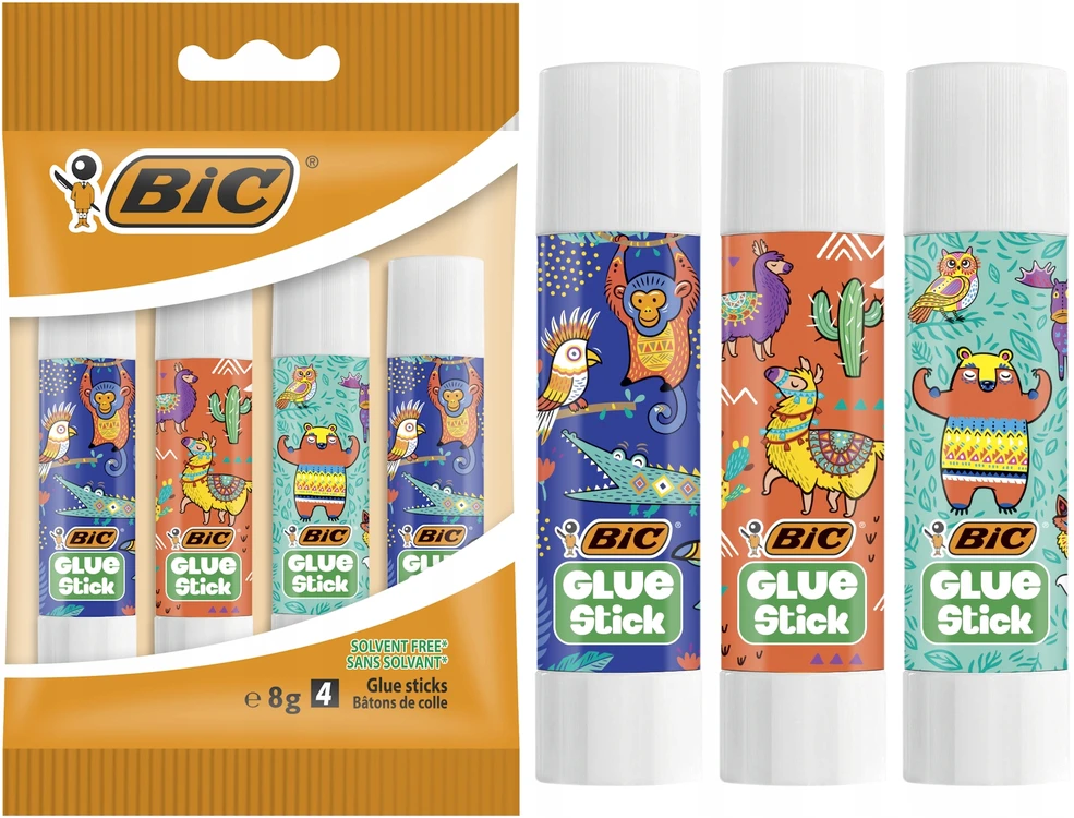 Bic Pieštukiniai klijai Eco Glue Stick Deco 8 g, 4 vnt. rinkinys