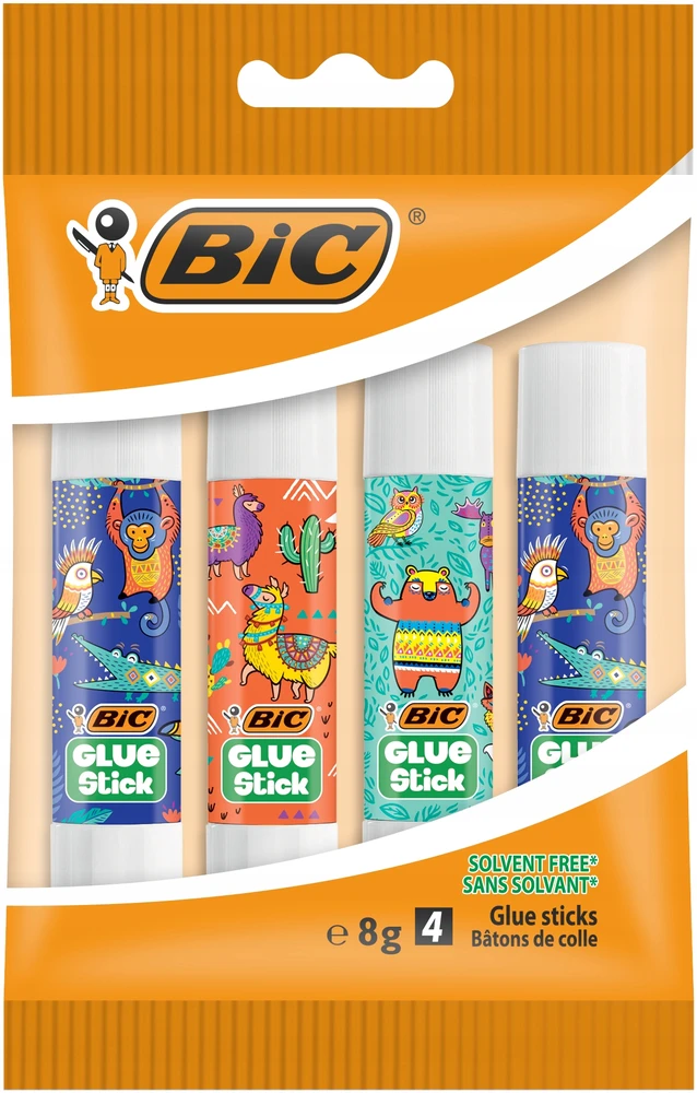 Bic Pieštukiniai klijai Eco Glue Stick Deco 8 g, 4 vnt. rinkinys