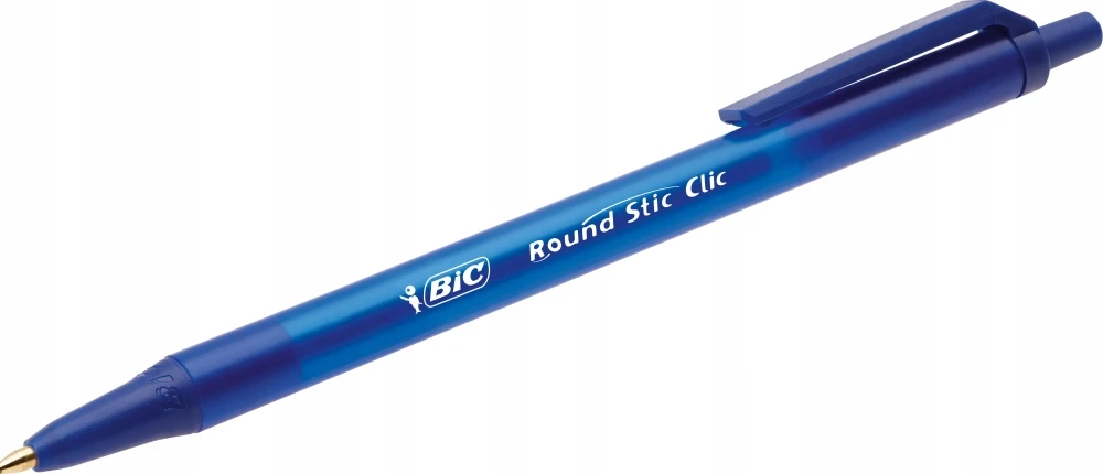 Rašikliai mėlyni BIC Round Stick 1,0 mm 60 vnt