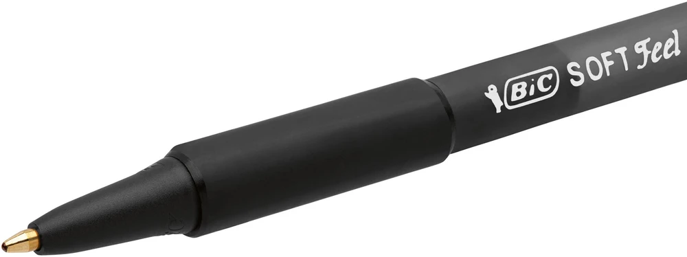 Bic Soft Feel Clic Grip automatiniai rašikliai, juodi, 3 vnt.