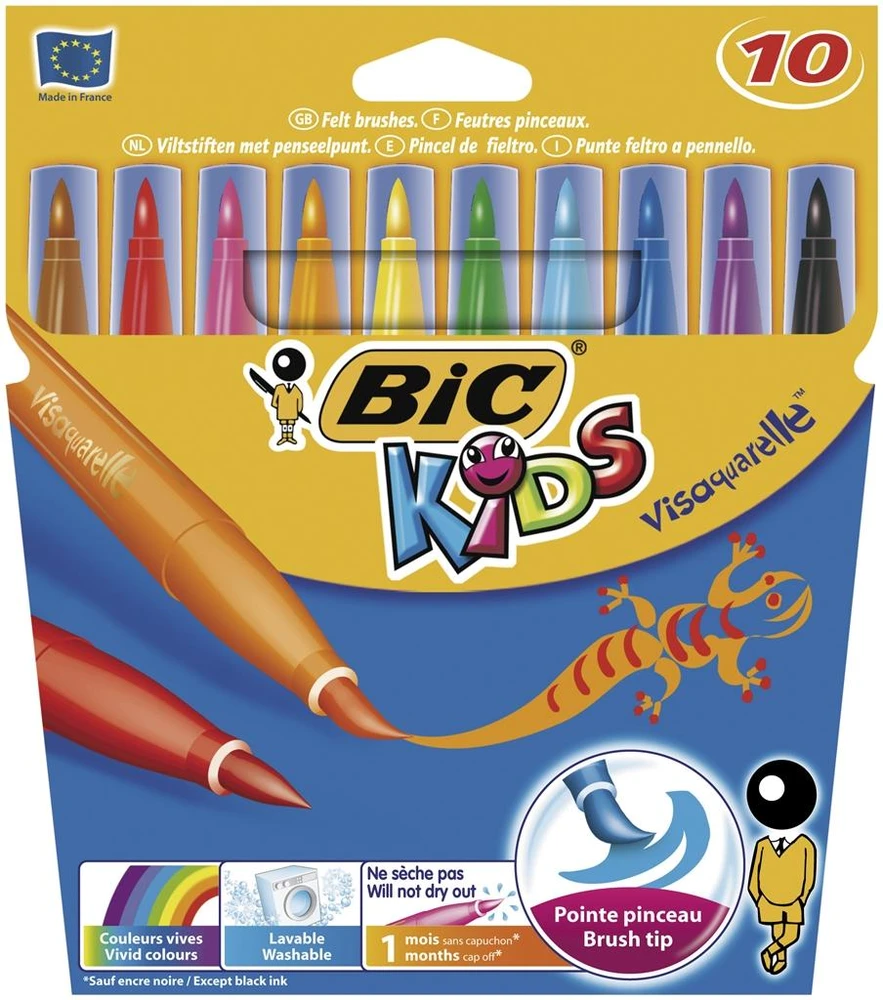 Bic Visaquarelle flomasteriai, 10 spalvų