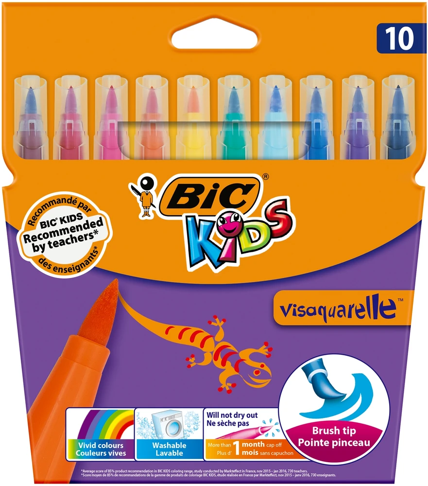 Bic Visaquarelle flomasteriai, 10 spalvų
