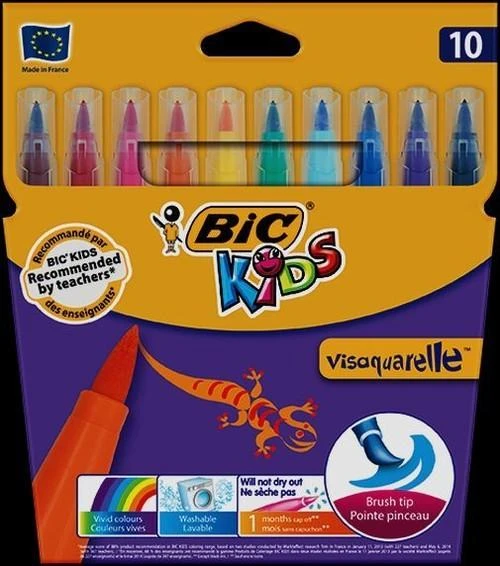 Bic Visaquarelle flomasteriai, 10 spalvų