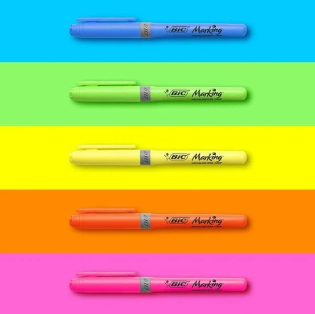Bic žymeklių rinkinys vaikams, 5 fluorescenciniai spalvos