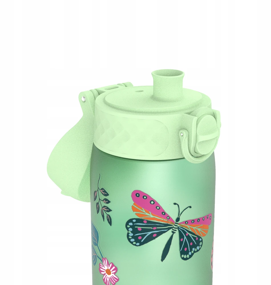 Bidon Buteliukas na wodę vaikams ION8 su miarką Wild Butterflies 500 ml