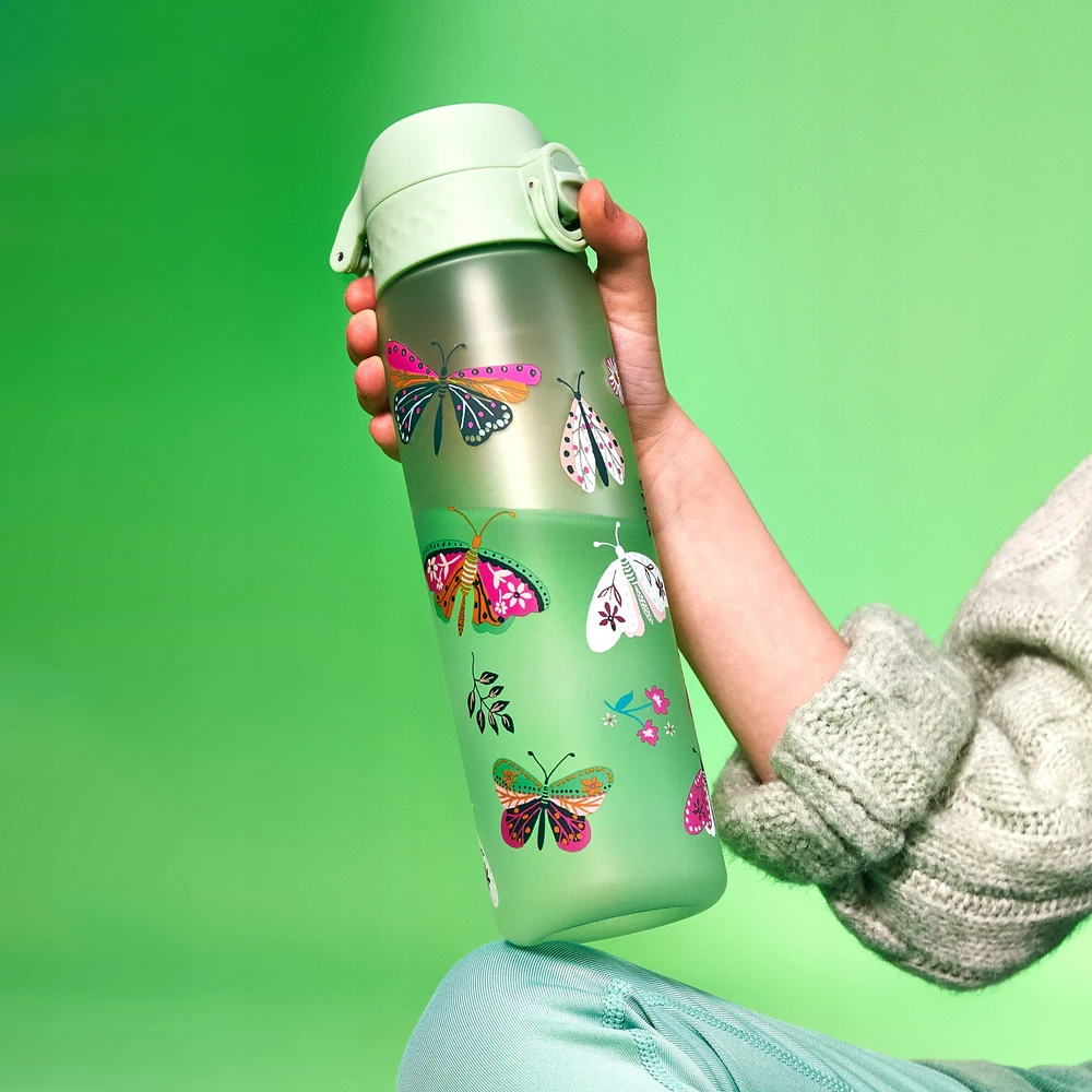 Bidon Buteliukas na wodę vaikams ION8 su miarką Wild Butterflies 500 ml