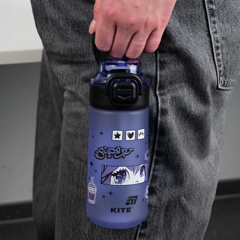 Bidon na wodę BPA free su blokadą otwarcia 560 ml su laikikliu tritan Kite