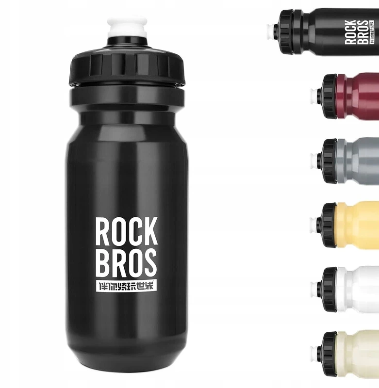 Bidon rowerowy su osłoną Rockbros juoda 600ml