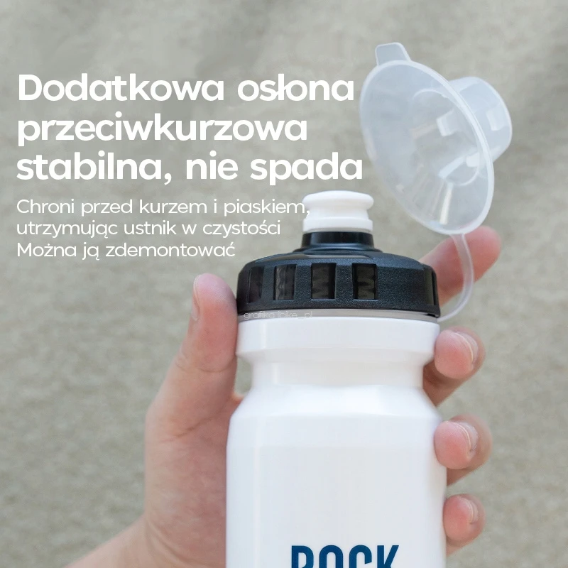 Bidon rowerowy su osłoną Rockbros juoda 600ml