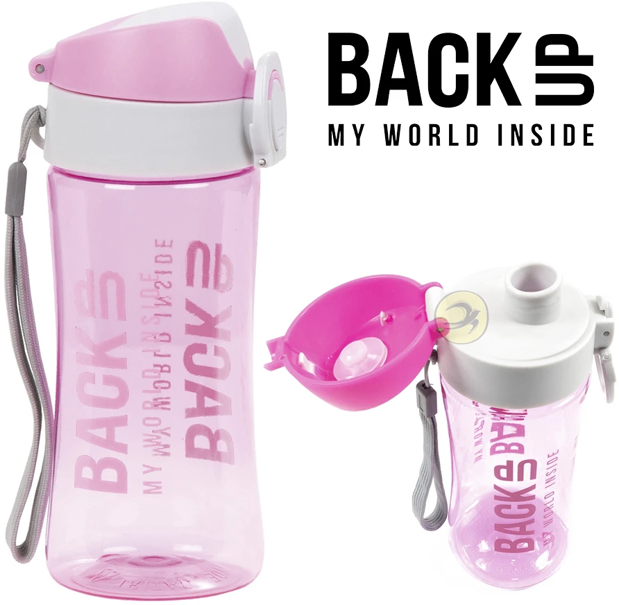 Gertuvė Derform Bidonas vaikams "back Up" 400 ml, rožinis, pagamintas iš Tritano