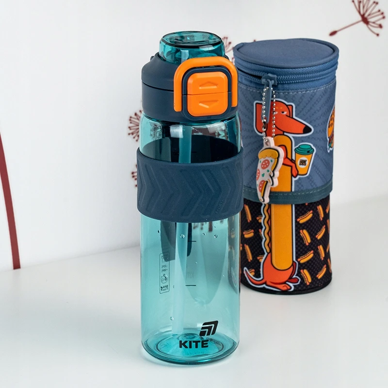 Bidonas vandeniui Kite 800 ml su gurkšnojimo antgaliu ir rankena