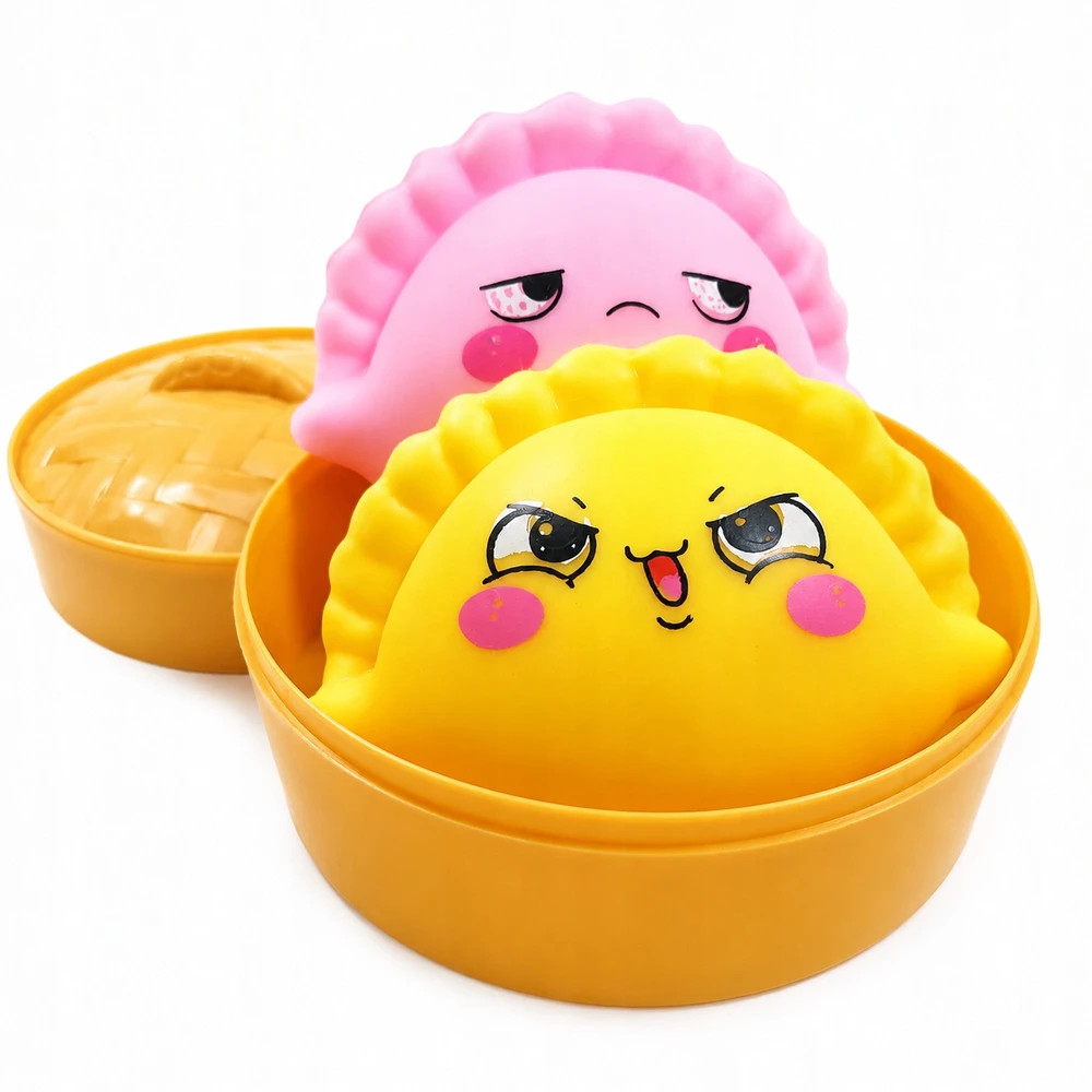 Big Gniotek Anti-stress Squishy koldūnų koldūnų dėžutėje 2 vnt Mystery