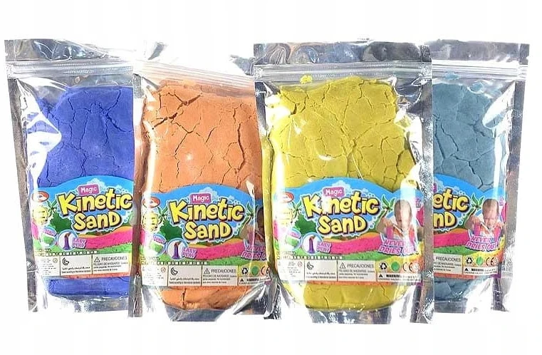 Bigtoys KINETINIS SMĖLIS 500G ĮVAIRIŲ SPALVŲ MAGIC SAND SAND