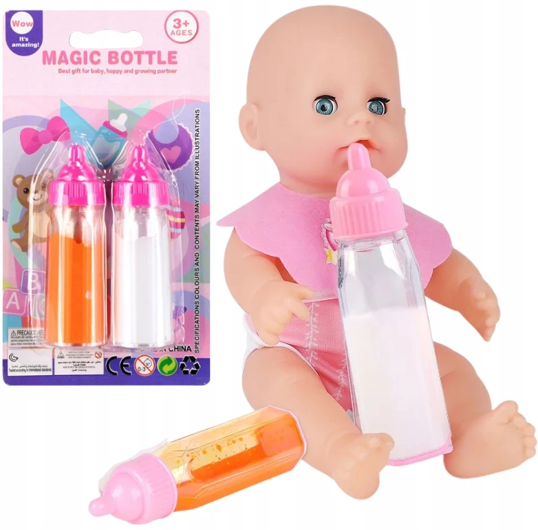 Bigtoys MAGIC BOTTLE BUTELLIAI KŪDIKIAMS 2 Vnt. dingstančios pieno sultys
