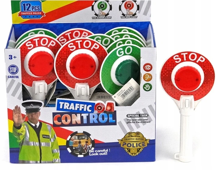Bigtoys Policijos "stop & Go" švyturys su raudona ir žalia šviesa