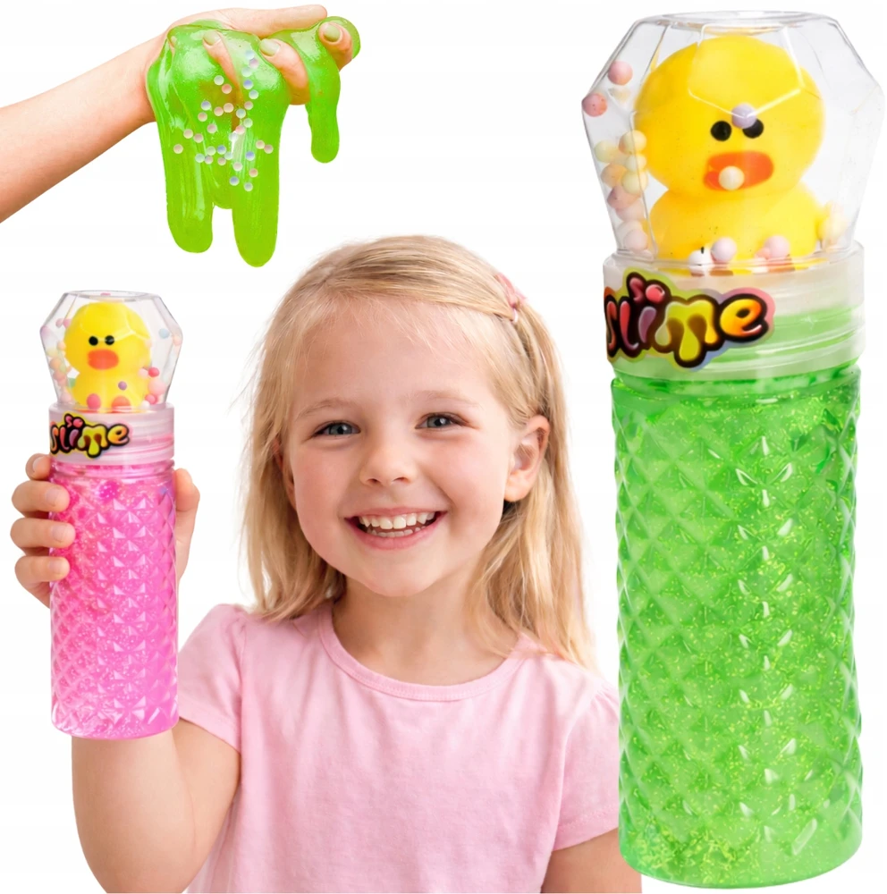 Bigtoys SLIME 19CM GLITTER PLASTIC PASTA SU ANTIES IR VIŠTIENOS KUMULLIAIS