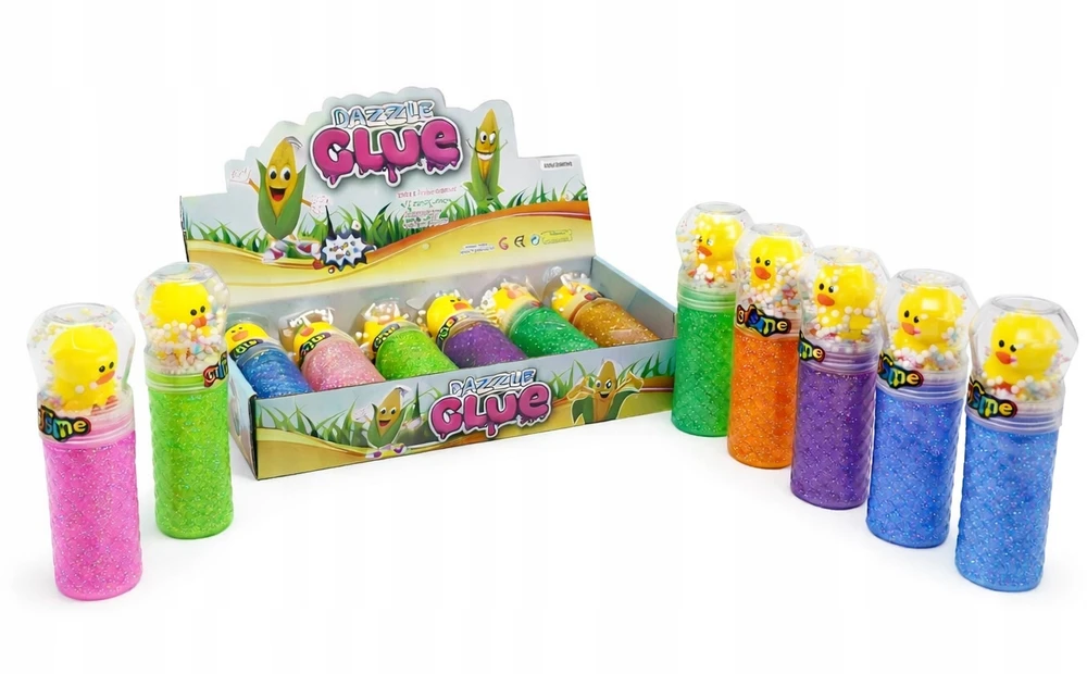 Bigtoys SLIME 19CM GLITTER PLASTIC PASTA SU ANTIES IR VIŠTIENOS KUMULLIAIS