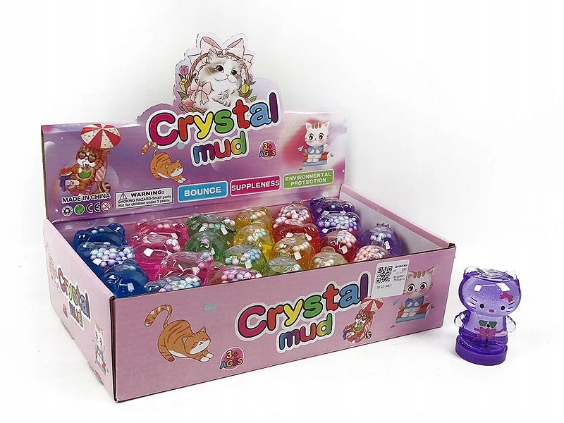 Bigtoys SLIME PLASTIC GEL GEL GYVŪNŲ KITTEN BEAR SPALVINGAS