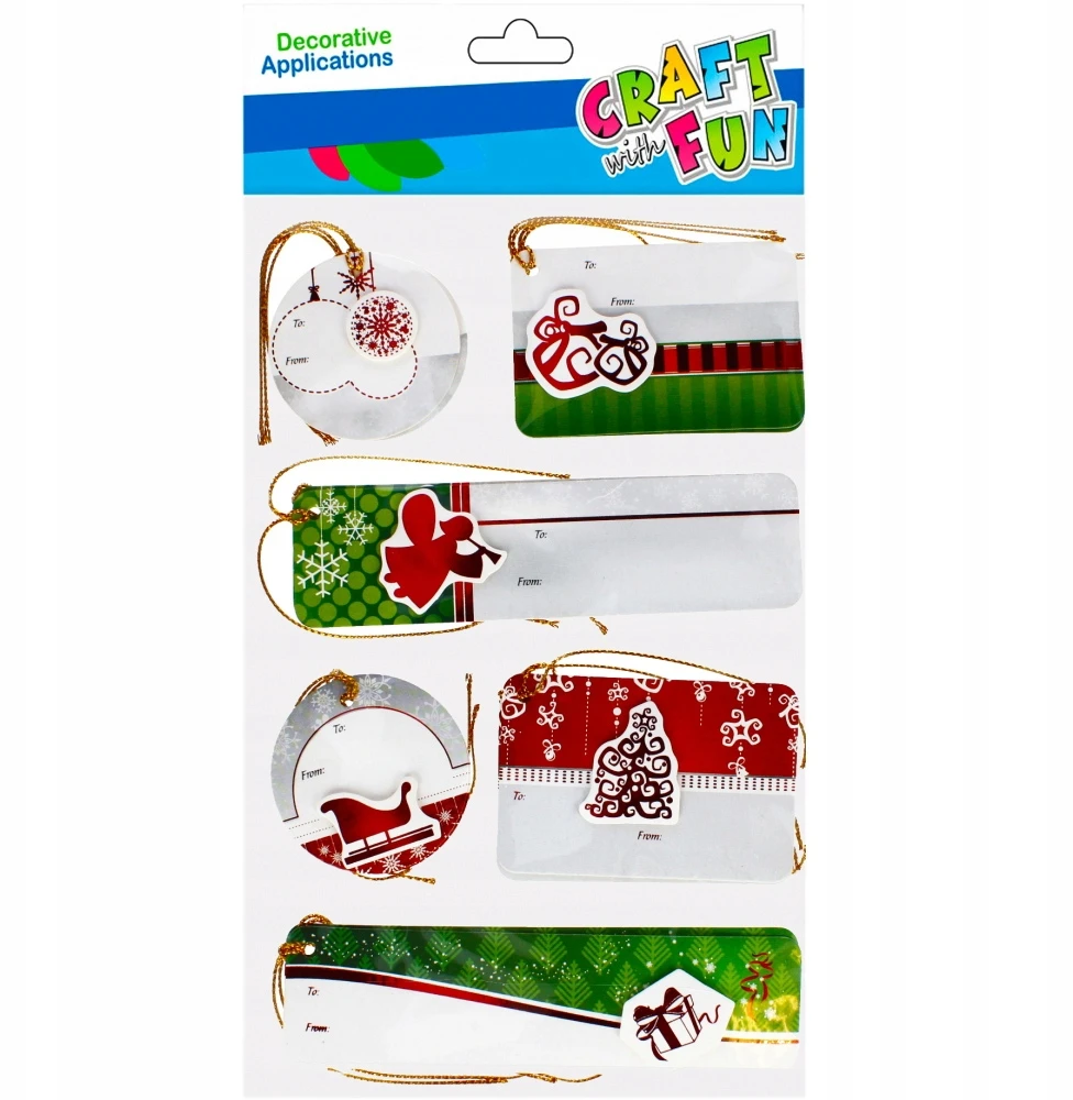 Bilecik Okazjonalny Na Prezent 12szt. BoŻe Narodzenie Craft with Fun with