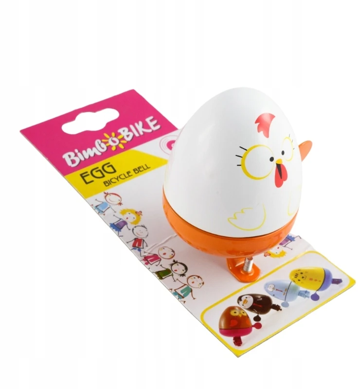 Bimbo Bike bicycle bell EGG,60mm, steel, assorted designs