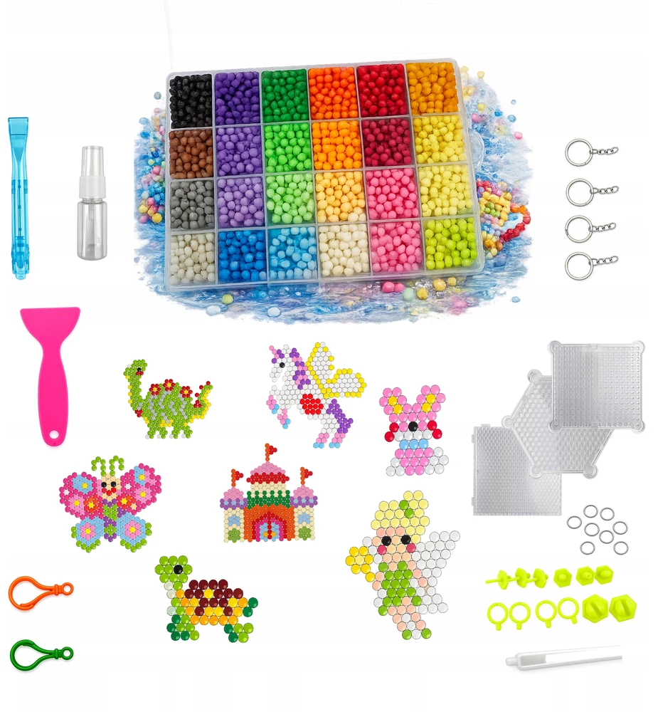 Bimzzy AQUA VANDENS KRUOLIAI DIDELIS RINKINYS 3500+ EL MAGIC BEADS XXL GERA PAKUOTĖ