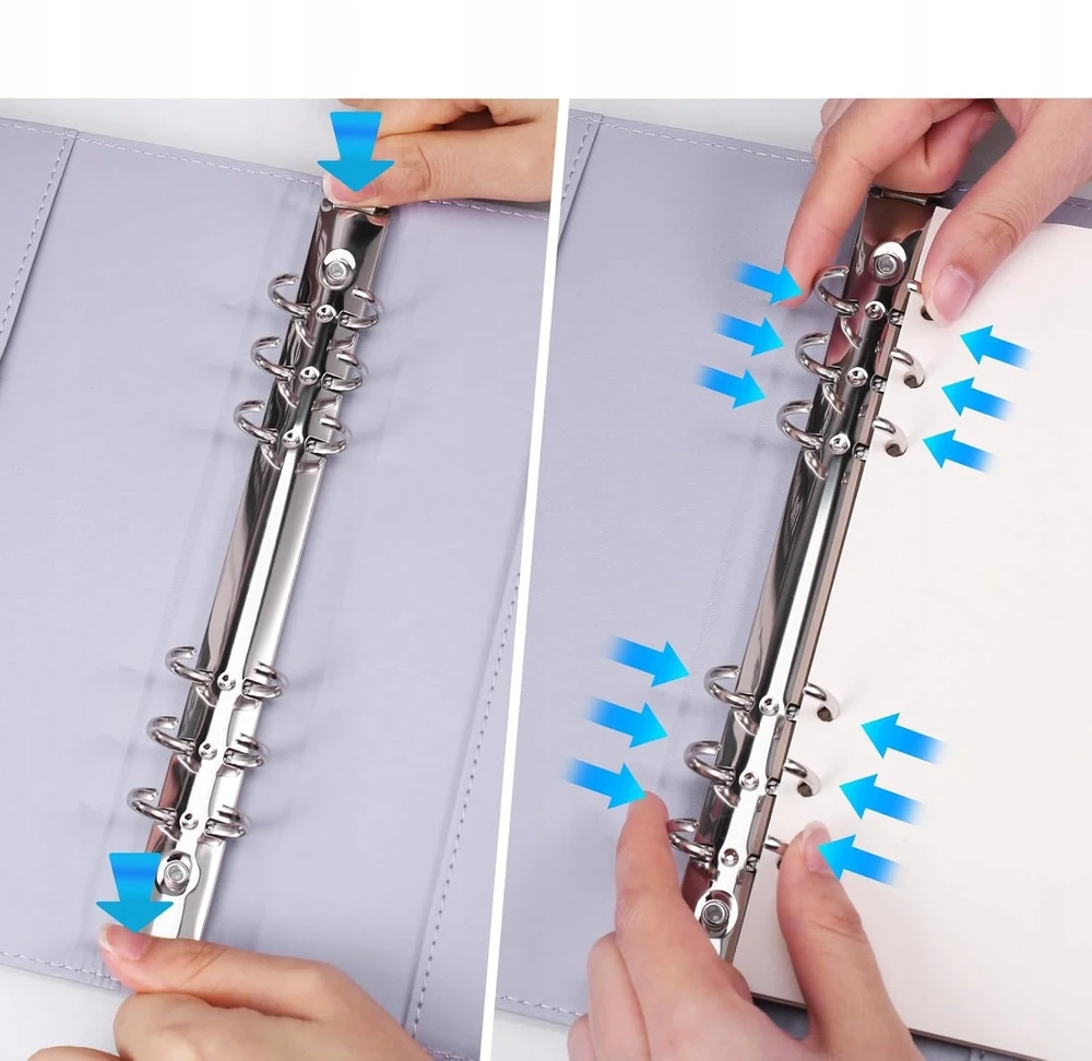 BINDER A5 PURPLE 6 HOLES SĄRAŠŲJŲ KNYGELIO ORGANIZATORIUS PLANUOTOJAS