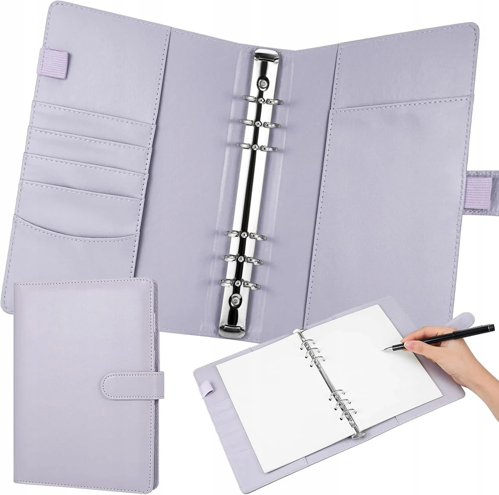 BINDER A5 PURPLE 6 HOLES SĄRAŠŲJŲ KNYGELIO ORGANIZATORIUS PLANUOTOJAS