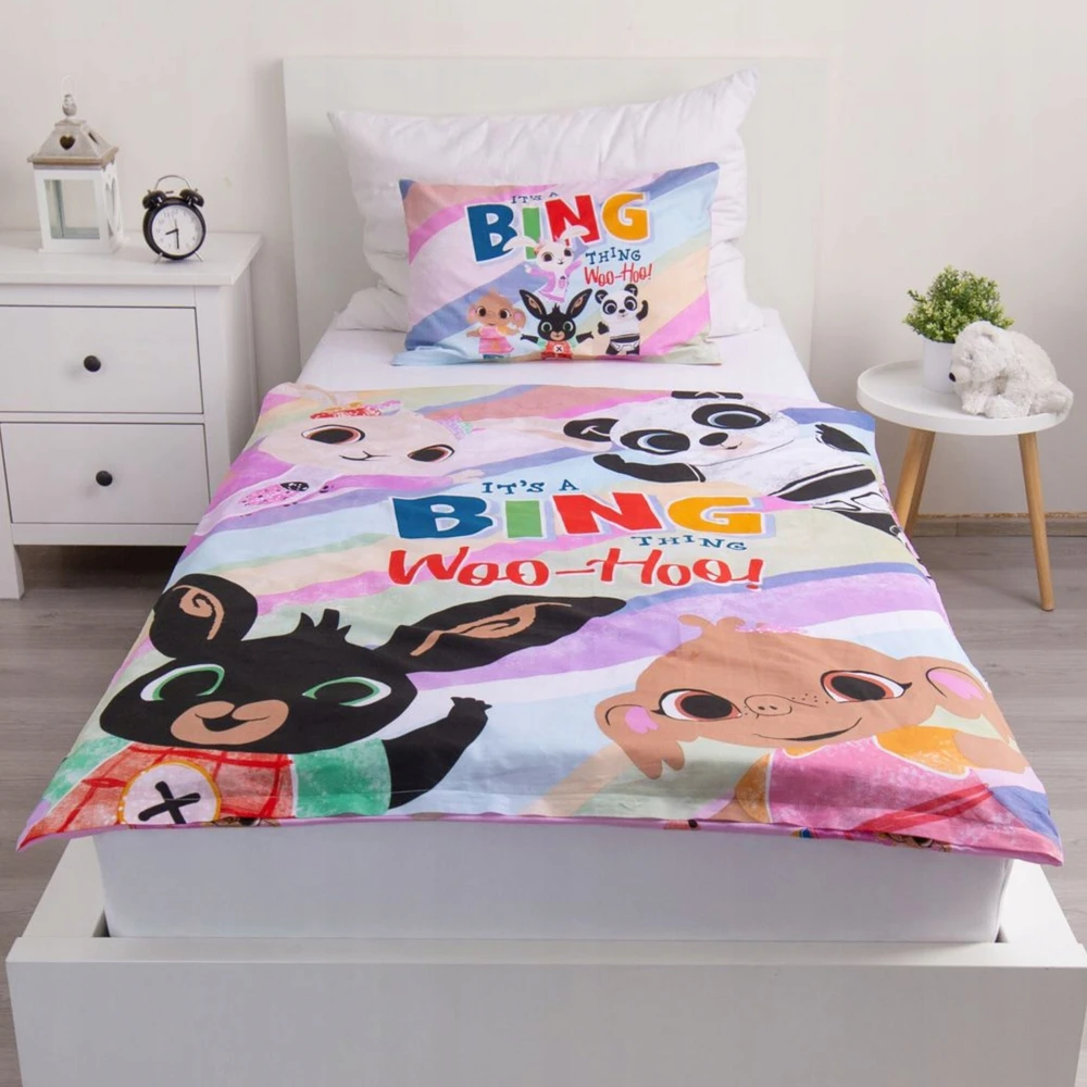BING DWUSTRONNA, bawełniana pościel na zamek 100% BAWEŁNA 100x135 cm