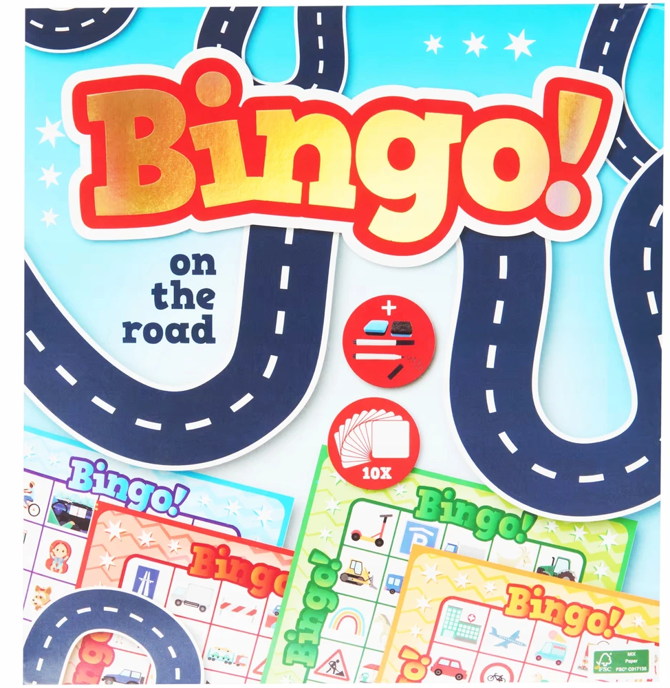Bingo kelyje automobilių stebėjimo žaidimas vaikams 10 BINGO kortelių