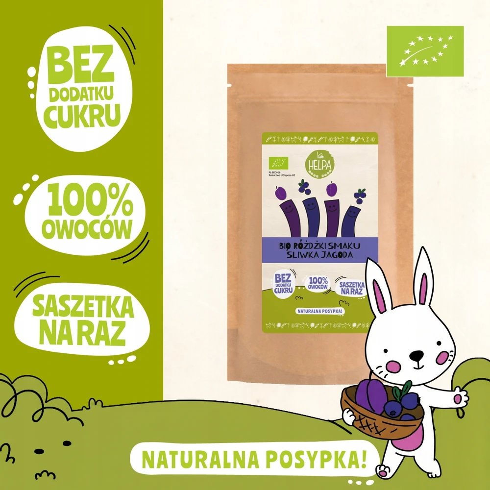 Bio Flavour Wands Plum Berry HELPA 20 g liofilizuotų vaisių miltelių