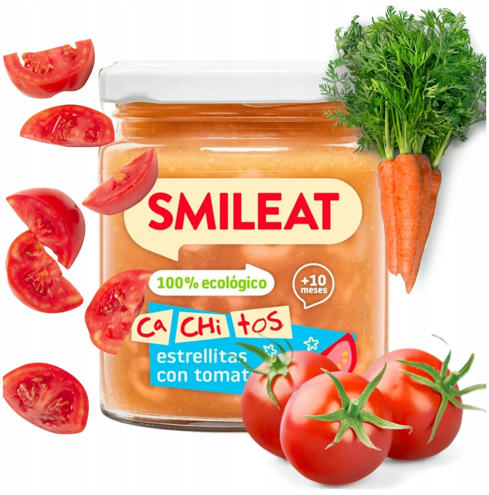 BIO Makaronai su pomidorais, ekologiška vakarienė indelyje, 230 g Smileat