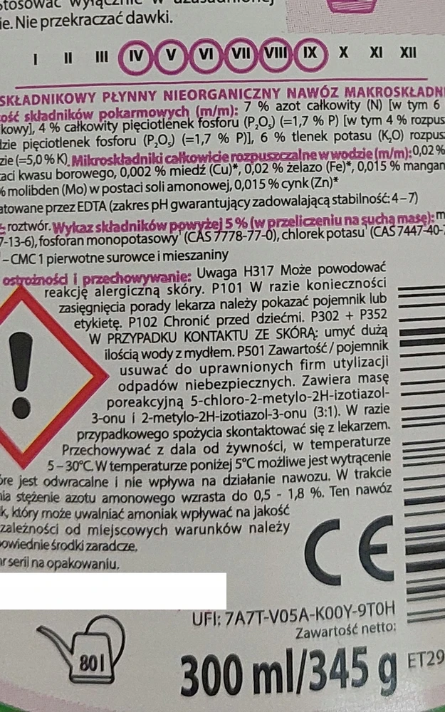 Biopon trąšos alyvmedžių ir Viduržemio jūros oleandrams, skystos, 0,3 l