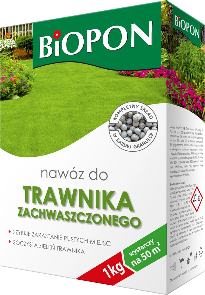 BIOPON trąšos piktžolėtai vejai 1kg