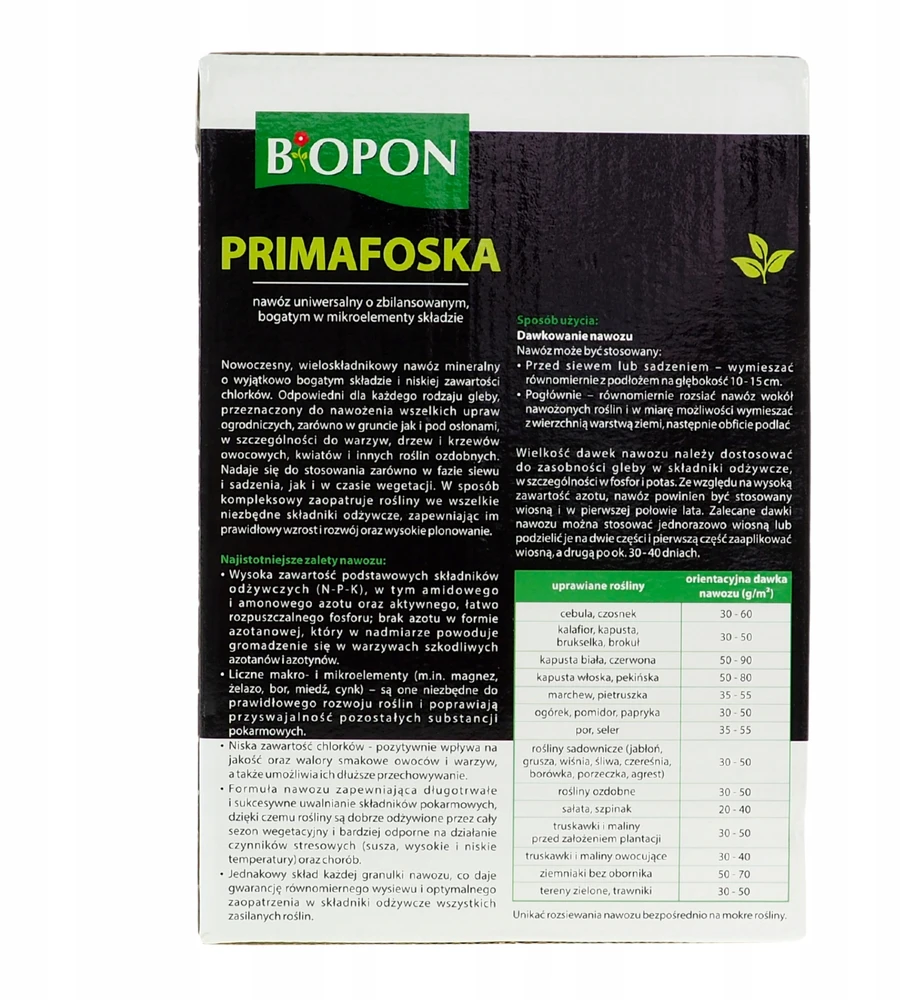 Biopon trąšų granulės 1kg PRIMAFOSKA