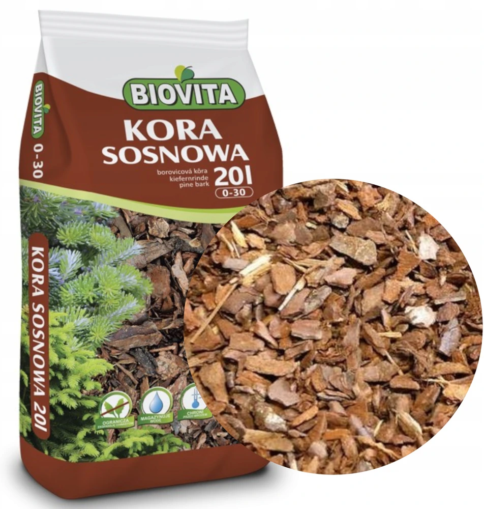 BIOVITA malta pušies žievė 0-30 mm 20 l