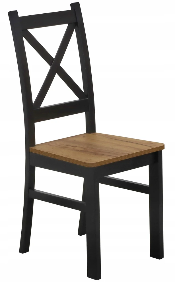 Bird Meble 2x medinių kėdžių rinkinys svetainei, valgomajam, virtuvei, Juodas/Oak Craft