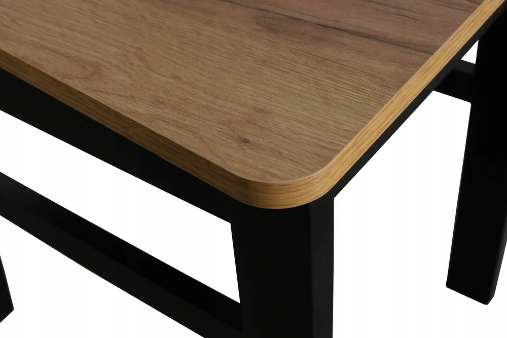 Bird Meble 2x medinių kėdžių rinkinys svetainei, valgomajam, virtuvei, Juodas/Oak Craft