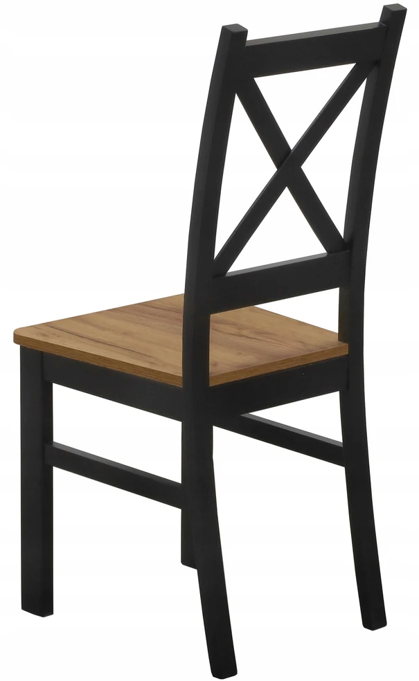 Bird Meble 2x medinių kėdžių rinkinys svetainei, valgomajam, virtuvei, Juodas/Oak Craft