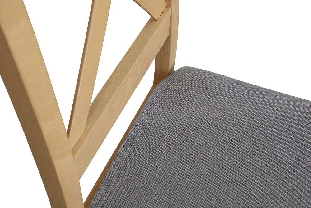 Bird Meble Minkšta kėdė svetainei, valgomajam, virtuvei, medinė Artisan Oak/Pilkas
