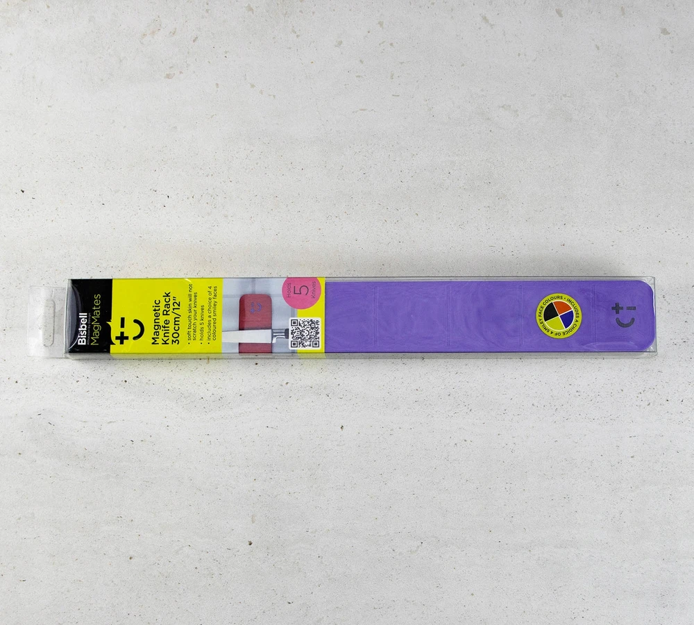 Bisbell magnetinė juostelė 30 cm violetinė virtuvės peiliams