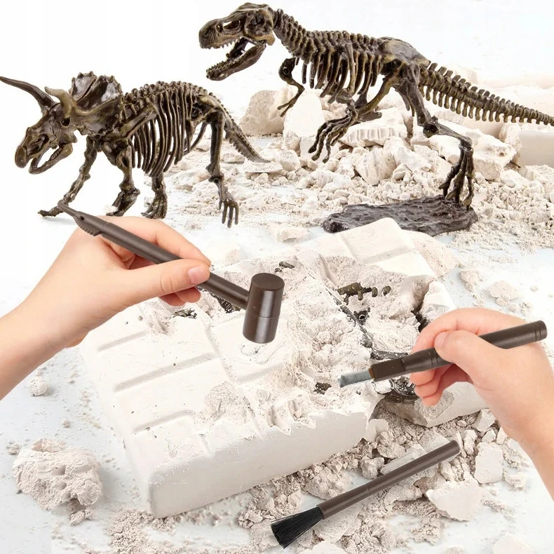 Bisky KASINIMO RINKINYS DINOZAURO T-REX ARCHEOLOGO ŽAISLAS VAIKAMS kaip dovana