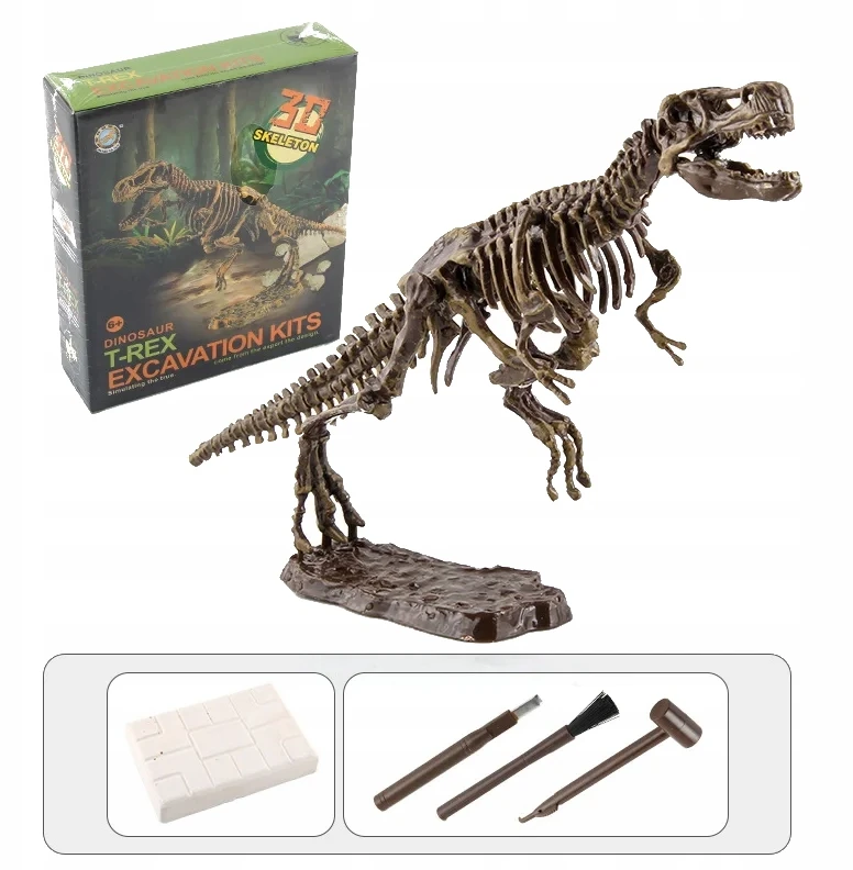 Bisky KASINIMO RINKINYS DINOZAURO T-REX ARCHEOLOGO ŽAISLAS VAIKAMS kaip dovana