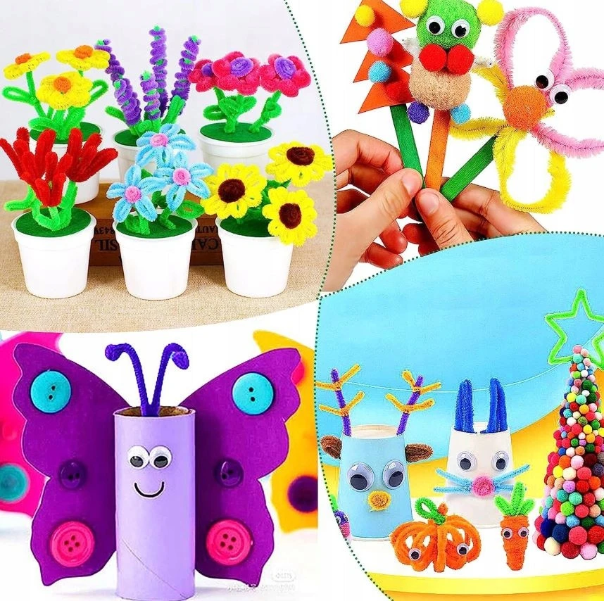 Bisky KŪRYBINIS RINKINYS VAIKAMS 2000 EL METS POMPONS PLASTIC ARTISTIC
