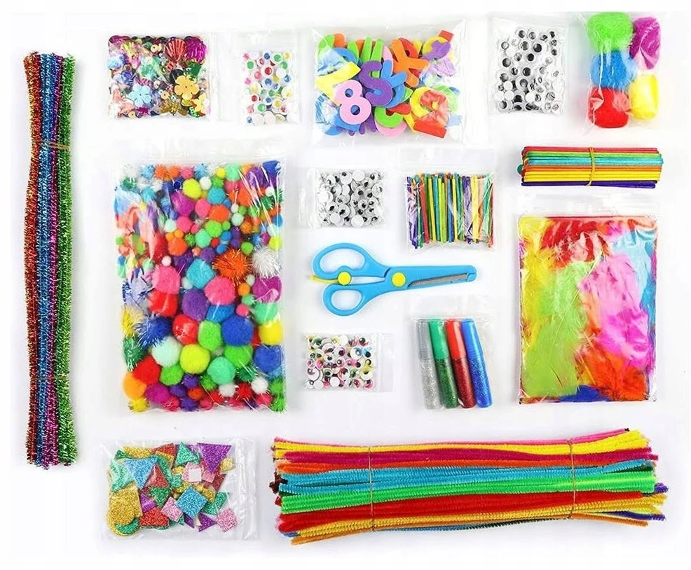 Bisky KŪRYBINIS RINKINYS VAIKAMS 2000 EL METS POMPONS PLASTIC ARTISTIC