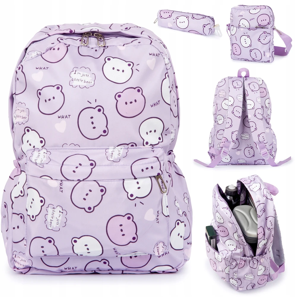 Bivacc TEDDY mokyklinė kuprinė violetinė